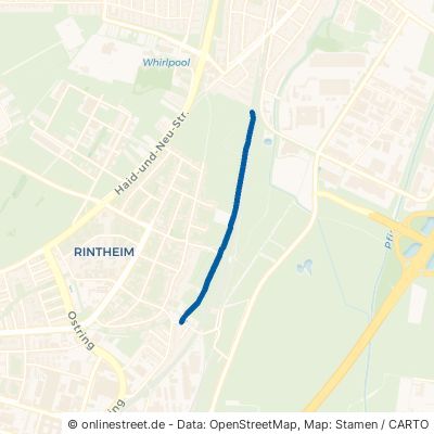 Hinterwiesenweg Karlsruhe Rintheim 