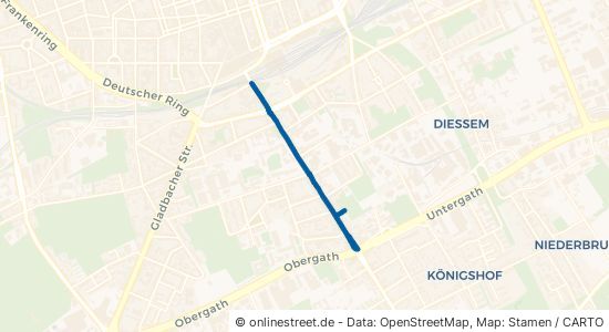 Kölner Straße Krefeld Dießem/Lehmheide 