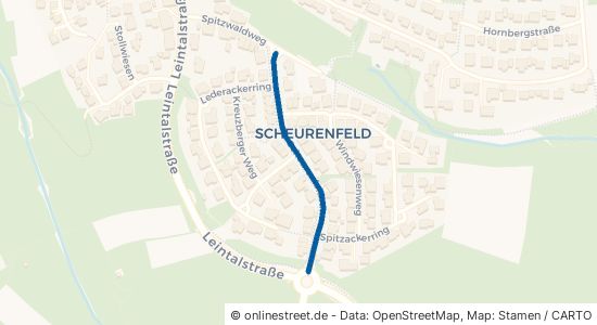 Scheurenfeldstraße Aalen Dewangen 