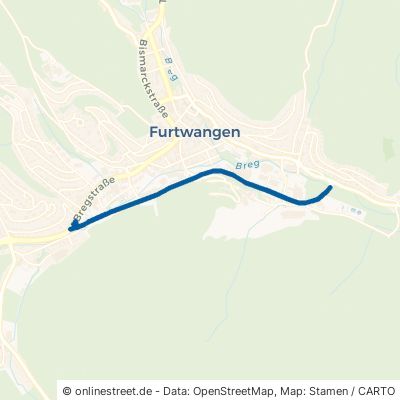 Martin-Schmitt-Straße Furtwangen im Schwarzwald Stadtgebiet 