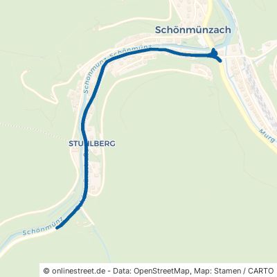 Schönmünzstraße Baiersbronn Schönmünzach 