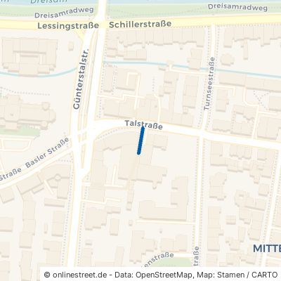 Zufahrt Tiefgarage Rewe Freiburg im Breisgau Mittelwiehre 