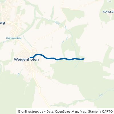 Schmiedschlagweg Lauf an der Pegnitz Weigenhofen 