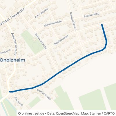 Langäckerstraße Crailsheim Onolzheim 