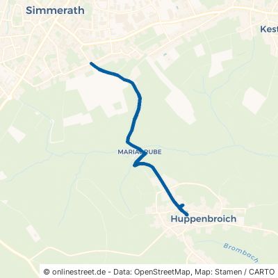 Tiefenbachtalstraße Simmerath Huppenbroich 