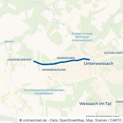 Backnanger Straße 71554 Weissach im Tal Unterweissach Unterweissach