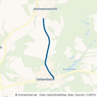 Atzmannsrichter Straße Gebenbach 