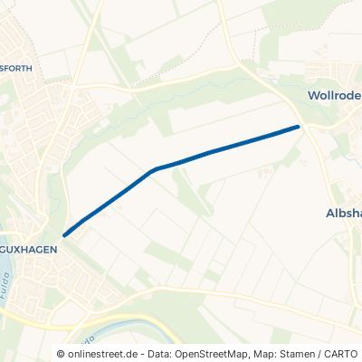 Wollröder Weg Guxhagen Breitenau 