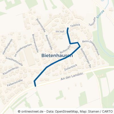 Neue Straße Rangendingen Bietenhausen 