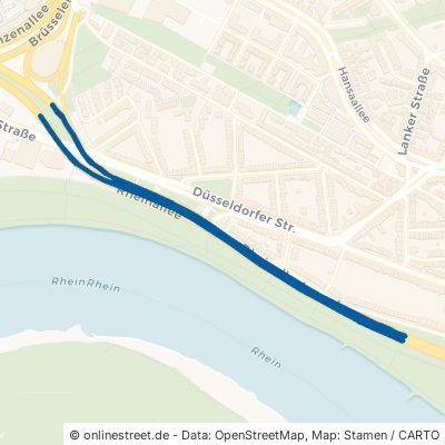 Rheinalleetunnel Düsseldorf Oberkassel 