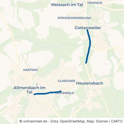 Heutensbacher Straße 71554 Weissach im Tal Cottenweiler Cottenweiler