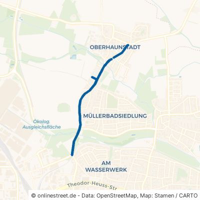 Beilngrieser Straße Ingolstadt Oberhaunstadt 