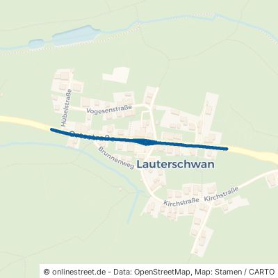 Ortsstraße Erlenbach bei Dahn Lauterschwan 