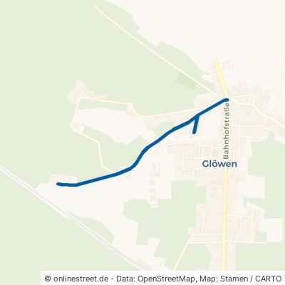 Quitzöbeler Straße Plattenburg Glöwen 