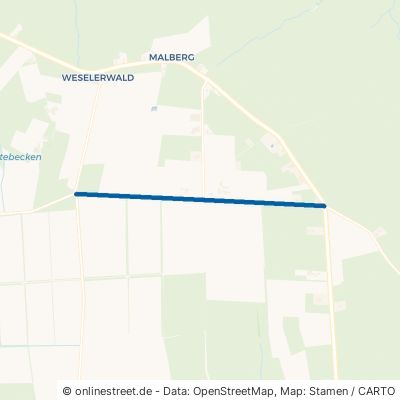 Logsteenweg Schermbeck Weselerwald 