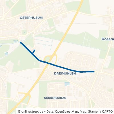 Ostenfelder Straße Husum Dreimühlen 