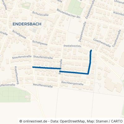 Teckstraße Weinstadt Endersbach 