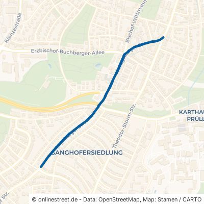 Augsburger Straße Regensburg Kumpfmühl-Ziegetsdorf-Neuprüll 