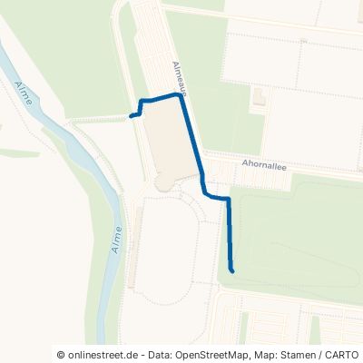 Laufstrecke Ahornpark Paderborn Schloß Neuhaus 