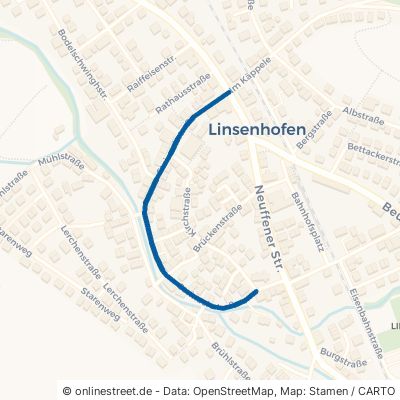 Steinachstraße Frickenhausen Linsenhofen 