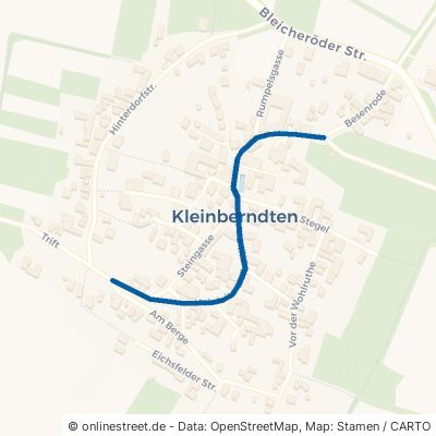 Hainleite-Helbetal-Straße Sondershausen Kleinberndten 