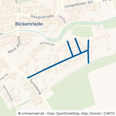 Neue Straße Anrode Bickenriede 