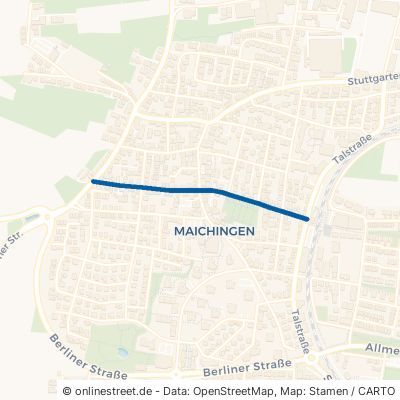 Laurentiusstraße Sindelfingen Maichingen 
