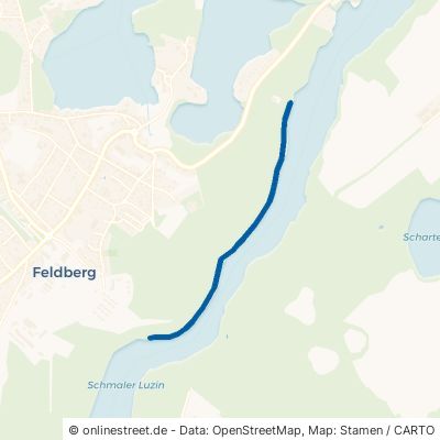 Uferweg Schmaler Luzin Feldberger Seenlandschaft Feldberg 