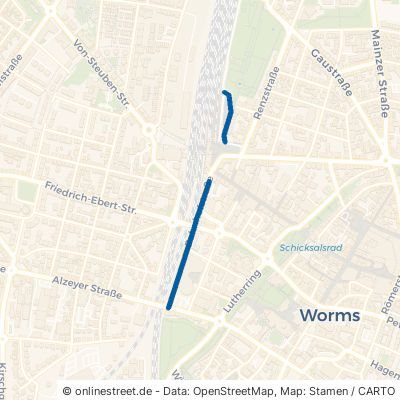 Bahnhofstraße Worms Innenstadt 