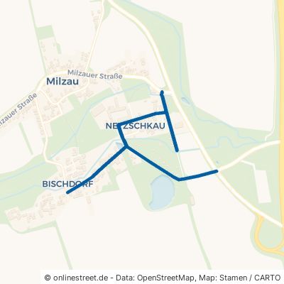 Netzschkauer Straße Bad Lauchstädt Milzau 