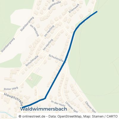 Alte Haager Straße Lobbach Waldwimmersbach 