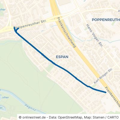 Espanstraße Fürth Espan Poppenreuth