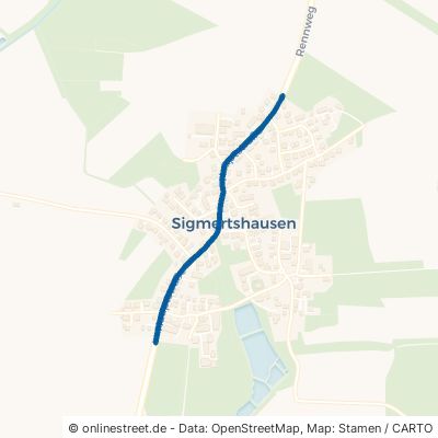 Hauptstraße Röhrmoos Sigmertshausen 
