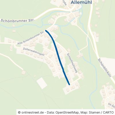 Zollerwaldstraße Schönbrunn Allemühl 