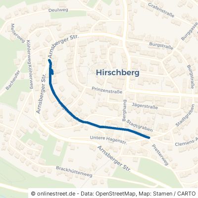 Hagenstraße Warstein Hirschberg 