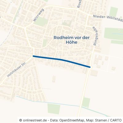 Neue Straße Rosbach vor der Höhe Rodheim 