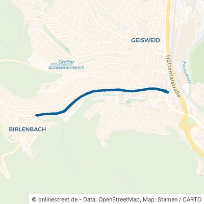 Birlenbacher Straße Siegen Langenholdinghausen 