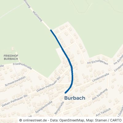 Schöllbronner Straße Marxzell Burbach 