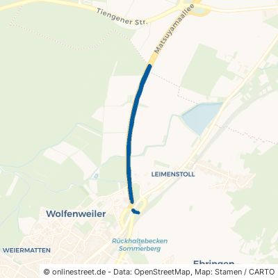 Umgehungsstraße Freiburg Sankt-Georgen Schallstadt Wolfenweiler 