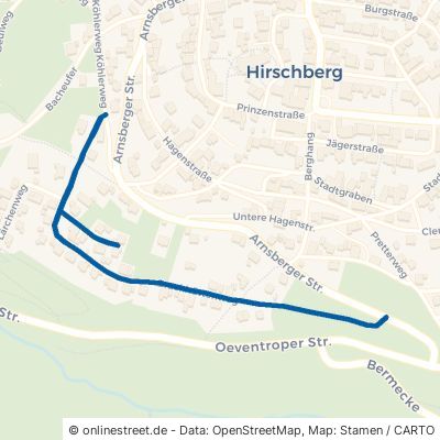 Brackhüttenweg Warstein Hirschberg 