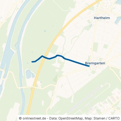Rheinweg Hartheim am Rhein Bremgarten 