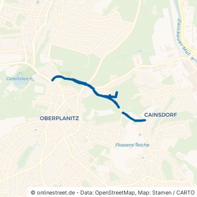 Cainsdorfer Straße Zwickau Oberplanitz 