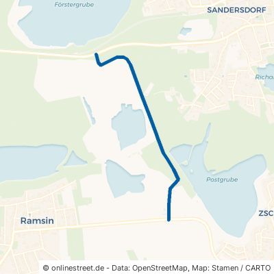 Kieswerkstraße Sandersdorf-Brehna Ramsin 