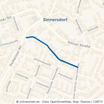 Hubertusstraße Pulheim Sinnersdorf 