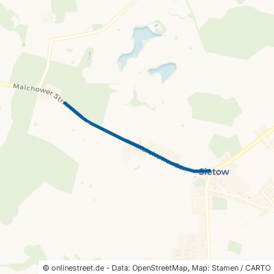 Malchower Straße Sietow Zislow 