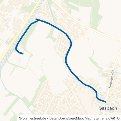 Sasbachrieder Straße Sasbach Ortsgebiet 