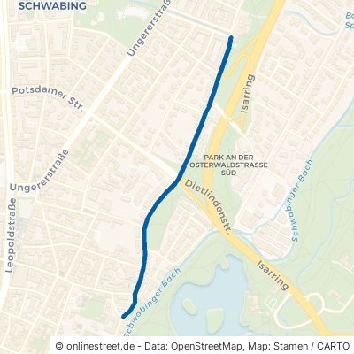Biedersteiner Straße München Schwabing-Freimann 