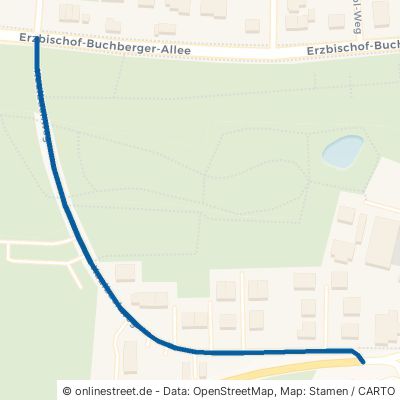 Kaulbachweg Regensburg Kumpfmühl-Ziegetsdorf-Neuprüll 
