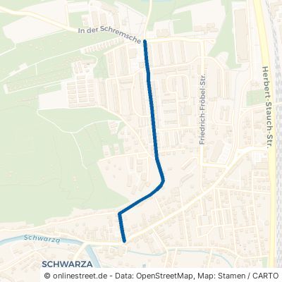 Neue Schulstraße Rudolstadt Schwarza 
