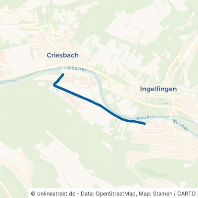 Keltenstraße Ingelfingen Criesbach 